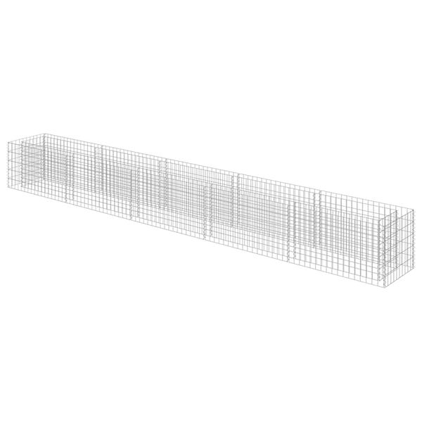 vidaXL Gabion h&oslash;ybed galvanisert st&aring;l 450x50x50 cm