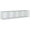 vidaXL Gabionkurv med deksel 450x100x100 cm galvanisert jern