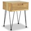 vidaXL Nattbord 40x30x50 cm massiv teak