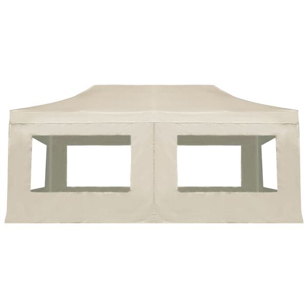 vidaXL Profesjonelt foldbart festtelt med vegger aluminium 6x3 m krem