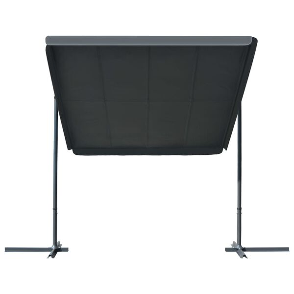 vidaXL Paviljong med vippbart uttrekkbart tak 350x253x196 cm antrasitt