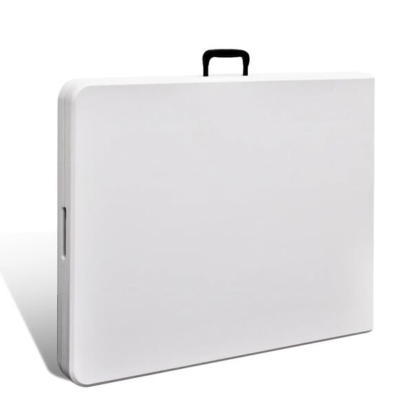 vidaXL Sammenleggbart hagebord hvitt 180x75x74 cm HDPE