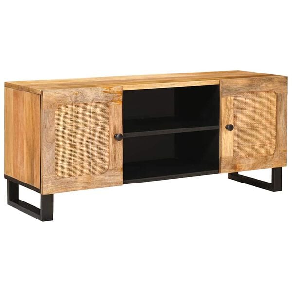 vidaXL TV-skap med hylle Brun 105 x 33 x 46 cm Massiv mango tre