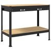 vidaXL Arbeidsbenk Svart 114 x 54 x 91 cm Ingeni&oslash;rtre og metall