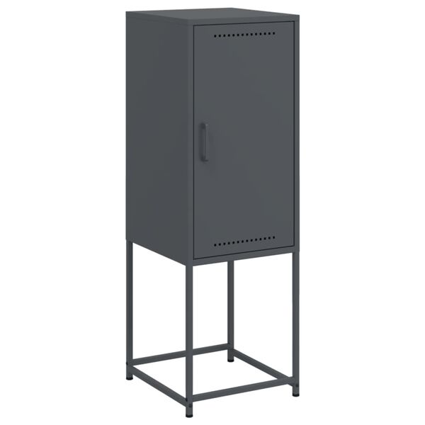 vidaXL Highboard antrasitt 36x39x107 cm stål