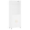vidaXL Highboard hvit 69,5x34x180 cm konstruert tre