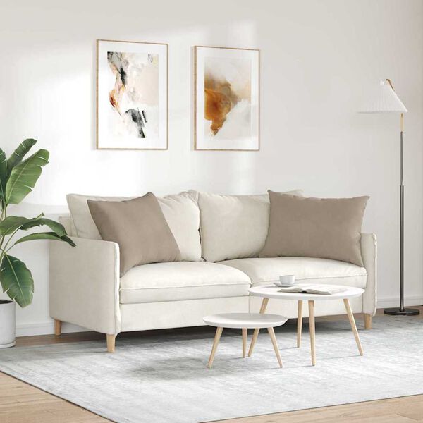 vidaXL Sofaputer 2 pcs Gråbrun 70 x 50 cm stoff