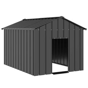 vidaXL Hundehus med tak 113x153x101 cm galvanisert st&aring;l