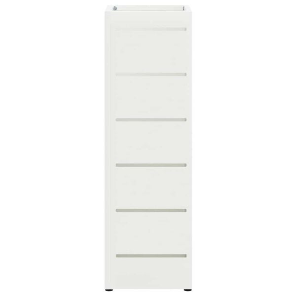 vidaXL Parasollstativ med lagring Hvit 15,5 x 15,5 x 49 cm St&aring;l