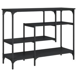 vidaXL Konsollbord med hyller svart 100x35x75 cm