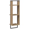 vidaXL Vegghylle med hylle Artisan Eik 30 x 25 x 100 cm Konstruert tre
