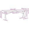 vidaXL Salongbord X-ramme 160x40x45,5 cm heltre furu og st&aring;l
