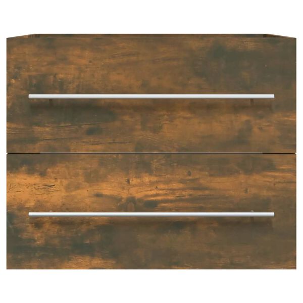 vidaXL Servantskap r&oslash;kt eik 60x38,5x48 cm konstruert tre