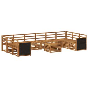 vidaXL Utend&oslash;rs sofa-sett 8 pcs Naturlig Solid akasietre