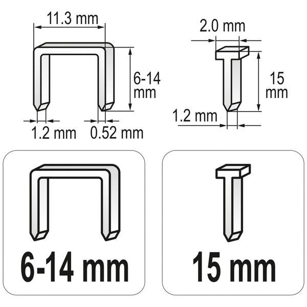 YATO Stiftepistol 6-14 mm