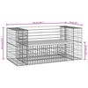 vidaXL Hagebenk gabiondesign 143x71x65,5 cm heltre furu