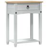 vidaXL Konsollbord Hvit 55 x 35 x 73 cm Massiv furu