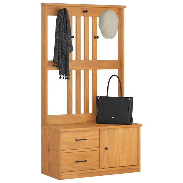 vidaXL Halltre SANDNES 87x40x159,5 cm heltre furu