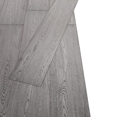 vidaXL Ikke-klebende PVC-gulvplanker 4,46 m² 3 mm mørkegrå