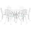 vidaXL Hage Spisegruppe 7 stk. Hvit Aluminium