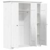 vidaXL Garderobe BODO hvit 146x53,5x173 cm heltre furu