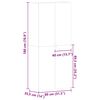 vidaXL Sko Skap med hylle Flerfarget 80 x 35,5 x 180 cm Konstruert tre