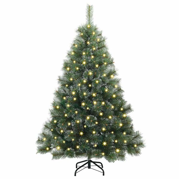 vidaXL Kunstig juletre med 150 LED med stativ gr&oslash;nn 120 cm PE og PVC