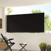 vidaXL Uttrekkbar sidemarkise 120 x 300 cm svart