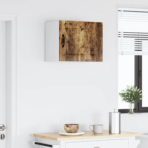 vidaXL Kj&oslash;kkenskap R&oslash;kt eik 50 x 31 x 40 cm Konstruert tre