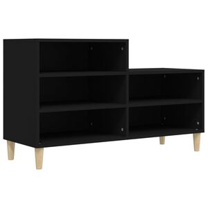 vidaXL Skoskap svart 102x36x60 cm konstruert tre