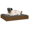 vidaXL Hundeseng honningbrun 61,5x49x9 cm heltre furu