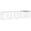 vidaXL Kyllingbur med tak antrasitt 403x98x90 cm galvanisert st&aring;l