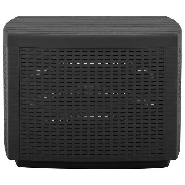 vidaXL Hagebord grå 53x53x40 cm plast