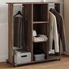 vidaXL Garderobe med hjul brun eik 102x38x110 cm konstruert tre