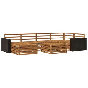 vidaXL Utend&oslash;rs sofa-sett 7 stk. Naturlig