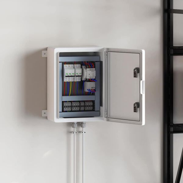 vidaXL Kontrollskap Gr&aring; 30 x 19,5 x 40 cm ABS-plast