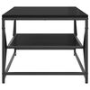 vidaXL Kaffebord Svart Eik 90 x 50 x 40 cm Konstruksjonsvirke og st&aring;l