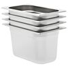 vidaXL Gastronormbeholdere 4 stk GN 1/4 150 mm rustfritt st&aring;l