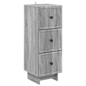 vidaXL Skuffeskap Gr&aring; sonoma 33 x 34,5 x 90 cm Konstruert tre