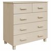 vidaXL Nattbord HAMAR honningbrun 79x40x80 cm heltre furu