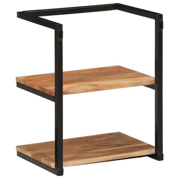 vidaXL Vegghylle 40x30x50 cm heltre akasie og jern