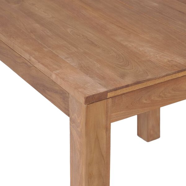 vidaXL Spisebord heltre teak med naturlig etterbehandling 82x80x76 cm