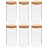 vidaXL Glasskrukker med kork 6 stk 1100 ml