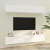 vidaXL Vegghengte TV-benker 4 stk hvit 100x30x30 cm