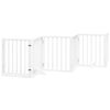 vidaXL Hundeport sammenleggbar 9 paneler hvit 450 cm poppeltre