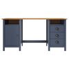 vidaXL Skrivebord Hill gr&aring; 150x50x74 cm heltre furu