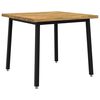 vidaXL Spisebord med levende kant 90 x 90 x 75 cm Solid akasietre