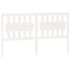 vidaXL Sengegavl hvit 155,5x4x100 cm heltre furu