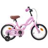 vidaXL Barnesykkel 16 Tommer for 4-6 &aring;r gammel Lys rosa