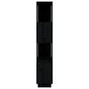 vidaXL Bokhylle/romdeler svart 80x25x132 cm heltre furu